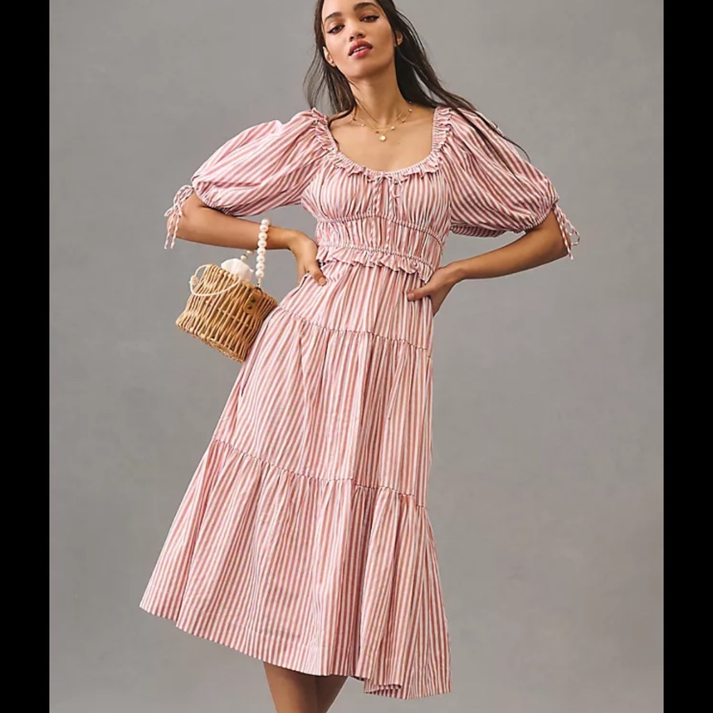En Saison x Anthropologie Tiered Midi Puff Sleeve